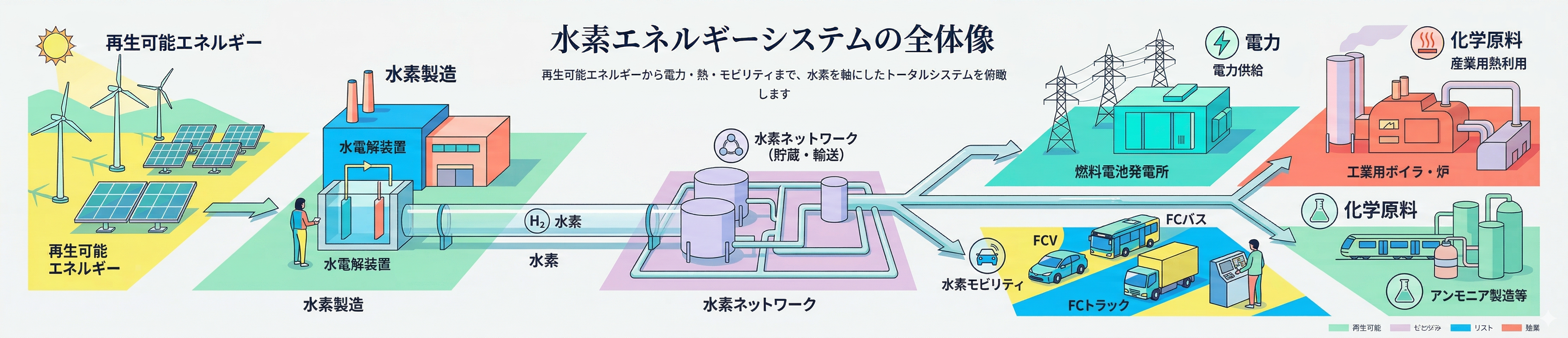 水素エネルギーシステムの全体像